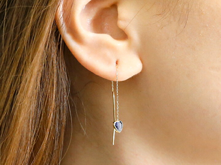 楽天市場】18金 ピアス 18k 揺れる 落ちないピアス 片耳 アメリカン 