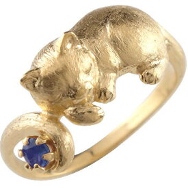 18金 リング ピンキーリング 猫 指輪 シンプル アイオライト イエローゴールドk18 ストレート 人気 プレゼント ギフト シンプル18k K18 ファッションリング ジュエリー 記念日 大人 おしゃれ 普段使い