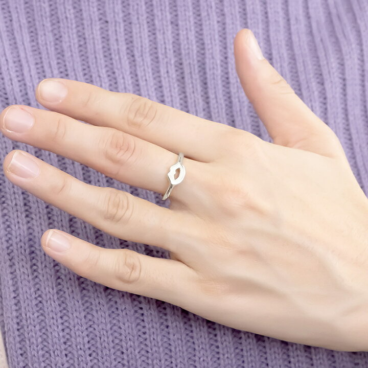 楽天市場】婚約指輪 シルバー リング レディース 指輪 リップ 印台 