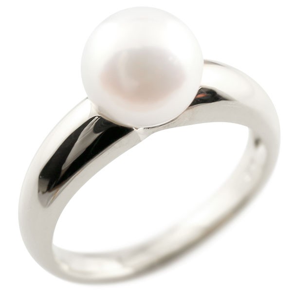 パールリング 真珠 フォーマル プラチナリング リング ピンキーリング 指輪 pt900 ストレート 人気 プレゼント ギフト シンプル ファッションリング ジュエリー 記念日 大人 おしゃれ 普段使い