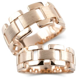ペアリング 結婚指輪 ゴールド 幅広 太め 透かし 指輪 ピンクゴールドk10 地金 マリッジリング リング メンズ レディース カップル 2本セット プレゼント 2個セット 結婚式 記念日 誕生日 2本セット 人気