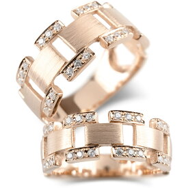 結婚指輪 ピンクゴールドk10 ペアリング ゴールド ダイヤモンド 幅広 太め 透かし 指輪 マリッジリング リング カップル 2本セット プレゼント 2個セット 結婚式 記念日 誕生日 2本セット 人気 シンプル ブライダル ウエディング