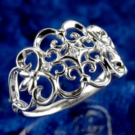 婚約指輪 ダイヤ プラチナ999 純プラチナ リング ダイヤモンド レディース 指輪 pt999 ピンキーリング 幅広 太め 透かし アンティーク調 女性 ファッションリング 大人 プレゼント ギフト 人気