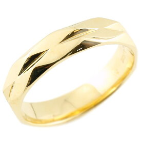 18金 リング 指輪 シンプル イエローゴールドk18 ダイヤ柄 指輪 シンプル 婚約指輪 カットリング 菱形 地金人気 プレゼント ギフト シンプルおしゃれ 18k K18 ファッションリング ジュエリー 記念日 大人 おしゃれ