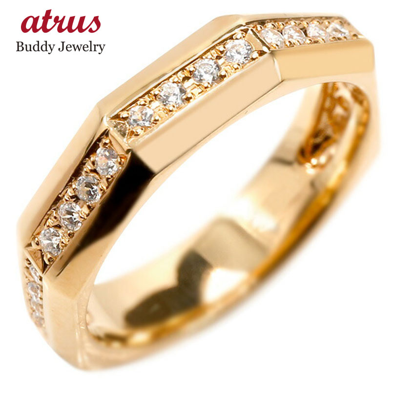 10金 リング 婚約指輪 ピンクゴールドk10 ダイヤモンド 指輪 エンゲージリング ダイヤ ピンキーリング 宝石 LGBTQ 男女兼用 人気
