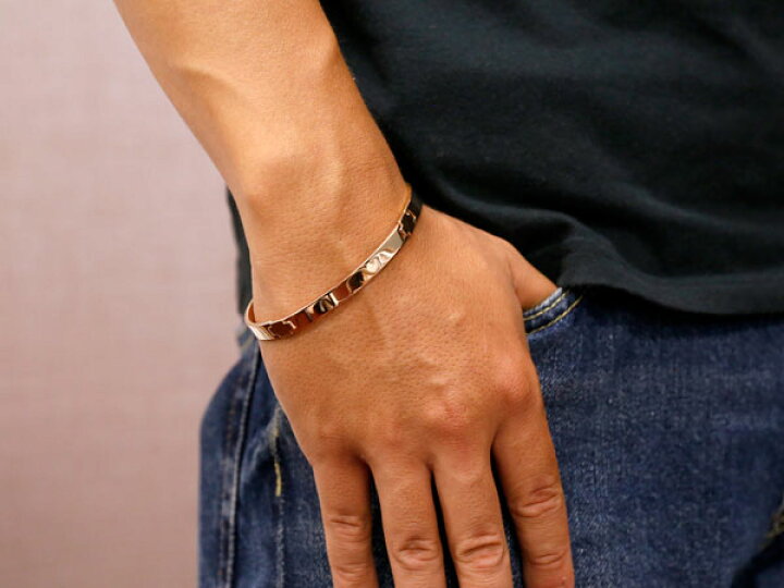 楽天市場 メンズ ピンクゴールドk18 ブレスレット クロスデザイン 地金ブレスレット 幅広 十字架 18金 シンプル コントラッド 東京 Contrad Tokyo 18k 男性用 送料無料 ジュエリー工房アトラス