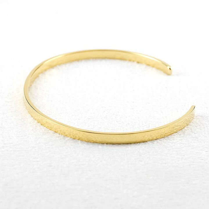 楽天市場】18金 ブレスレット 3ミリ幅 18k バングル ゴールド イエロー 