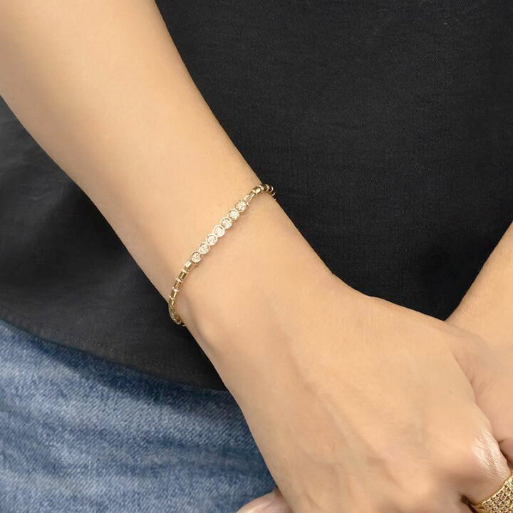 楽天市場】18金 ブレスレット 18k ダイヤモンド ゴールド ダイヤ 