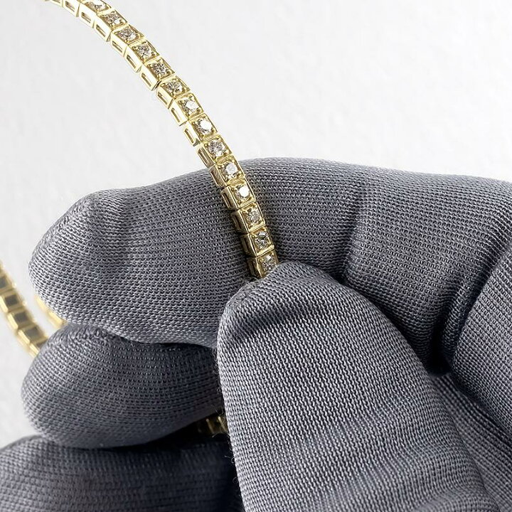 楽天市場】18金 バングル 18k ダイヤモンド ゴールド ブレスレット 