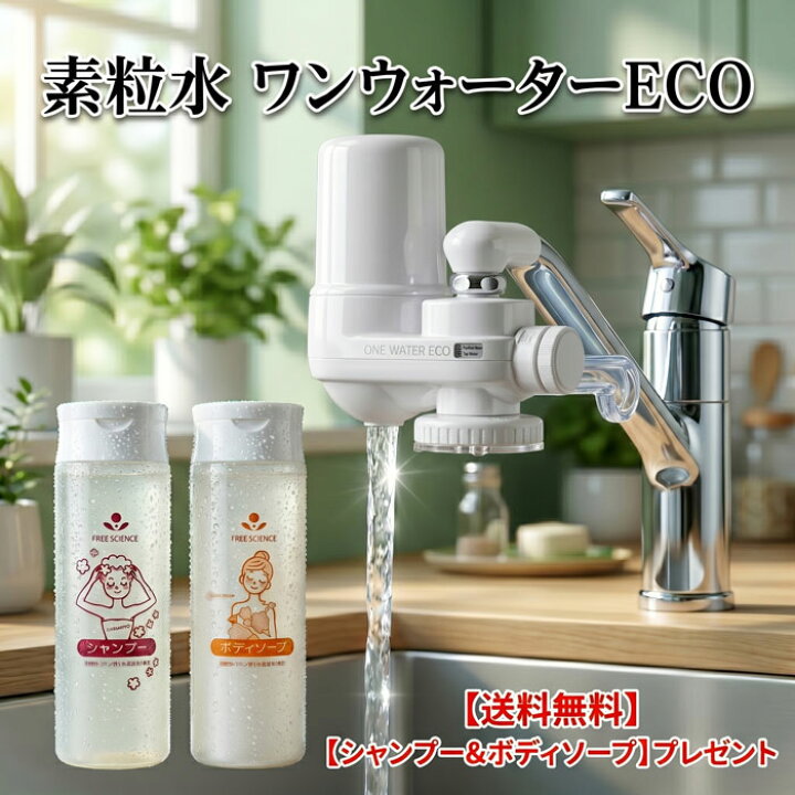 楽天市場】浄水器 蛇口直結型 素粒水 塩素除去 ワンウォーターECO 本体 