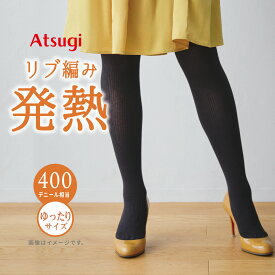 【最大全品20%OFFクーポン】ゆったり リブ編み発熱タイツ 防寒 冷え対策 通勤 通学 レディース 400デニール相当 ホットコンフォート hotto comfort BL2055