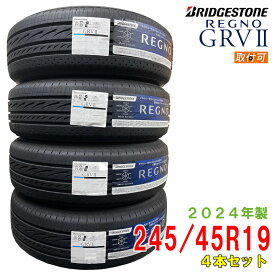 【タイヤ交換可能】〔2024年製/在庫あり〕　REGNO GRV2　245/45R19 98W　4本セット　国産 ブリヂストン　夏タイヤ ミニバン用