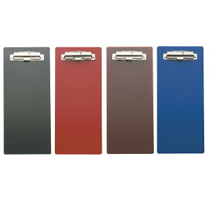 伝票ホルダー W90xH210mm 金具クリップ付 ポリ塩化ビニル BH-17(中) えいむ(Aim) ブラック・ブラウン・レッド・ブルー