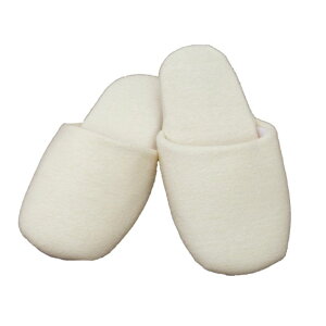 高級使い捨てスリッパ 280mm 50足 アイボリー(巾着入) テレリン+コットン SJ-0066-A 高品質スリッパアイボリー(不織布袋入) ※沖縄・離島 送料別途【業務用 ホテル 旅館 アメニティ】
