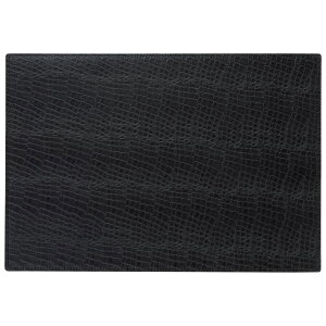 デスクマット ブラック W450×H310mm 合皮 クロコタッチデスクマット LM-10K えいむ(Aim)