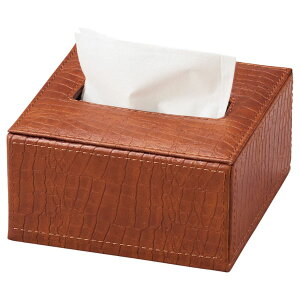 ティッシュボックス ブラウン W132×H68×D132mm 合皮 ティッシュケース(小) CTC-102C えいむ(Aim)