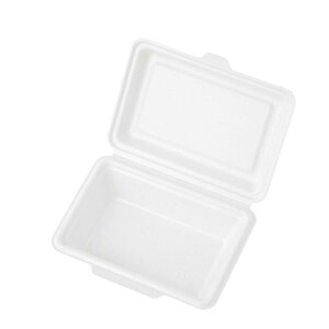 バガスモールド容器 仕切りなし ホワイト 400個 ※電子レンジ可 ※北海道・沖縄・離島 送料別途 KB-52-WHT