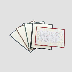 クリアメニューブック A5・2ページ LTA-52 合皮クリアテーピングメニュー えいむ(Aim)