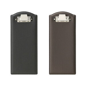 伝票ホルダー W100xH235mm 金具クリップ付 ポリ塩化ビニル BH-49 えいむ(Aim) カーボン ブラック・ブラウン