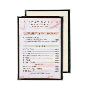 クリアメニューブック 【B5・2ページ】 ABW-16 合皮クリアテーピングメニュー2P