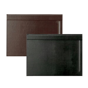 デスクマット 合皮 DM-508 ブラック・ブラウン マグネット式ヘッド ペン置き溝付