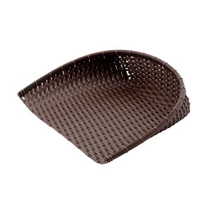 PPラタン 箕(み) 濃茶 60型 DP-600-DB 010DDP60 600x450xH180mm【竹風 籠 カゴ 食器洗浄機対応 衛生的 和カフェ 天ぷら 和菓子 和食 調理器具 プロ仕様 生鮮・鮮魚・青果・精肉にも!】