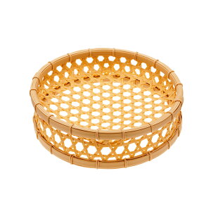 PPラタン オードブル籠 30型 HZ-300-BB 010BHZ30 直径300xH80mm【竹風 籠 カゴ 食器洗浄機対応 衛生的 和カフェ 天ぷら 和菓子 和食 調理器具 プロ仕様 生鮮・鮮魚・青果・精肉にも!】