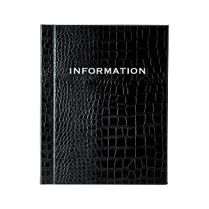 インフォメーションブック A4・4穴ホックタイプ・4ページ・INFORMATION印字入り LIF-311 ホック式インフォメーション えいむ(Aim) ホテル旅館客室案内用品