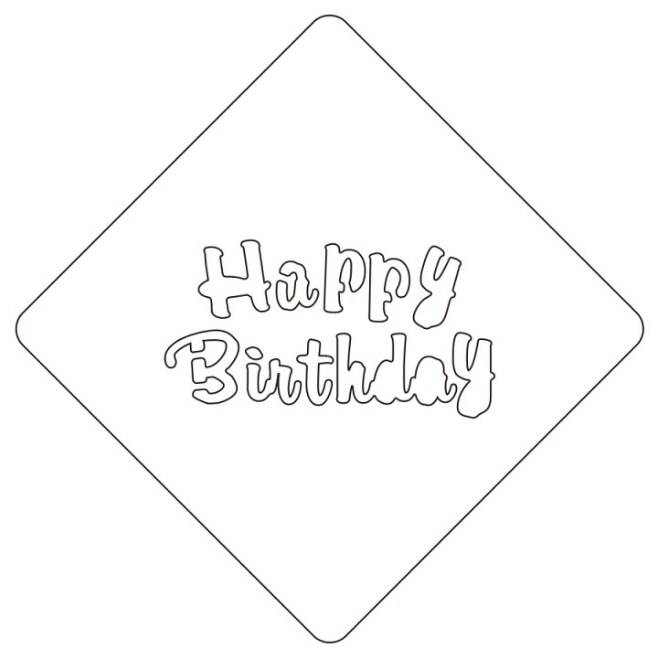楽天市場 カフェアートステンシル Happy Birthday 3 Las 0101 ラテアート デザインカプチーノで素敵におもてなし Atta楽天市場店