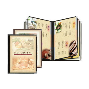 クリアメニューブック B4・12ページ 合皮クリアテーピングタイプ ABW-33 シンビ(SHIMBI)