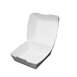 ハンバーガートレイ無地 108×108×70mm 800枚入り スナック容器 EC-6 ハンバーガートレー 【テイクアウト・イベント・業務用・お祭り・使い捨て食品容器】