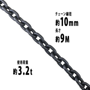 �������� �`�F�[�� ���a��10mm �g�p�׏d��3.2t ��3200kg ��9m G80 �G�R�m�~�[���f�� �� ������ �݂�� �`�F�[���X�����O �X�����O�`�F�[�� �����N�`�F�[�� �`�F�C�� ���� �N���[�� �z�C�X�g �ʊ|��
