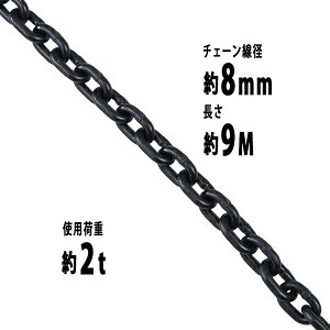 �������� �`�F�[�� ���a��8mm �g�p�׏d��2t ��2000kg ��9m G80 �G�R�m�~�[���f�� �� ������ �݂�� �`�F�[���X�����O �X�����O�`�F�[�� �����N�`�F�[�� �`�F�C�� ���� �N���[�� �z�C�X�g �ʊ|�� 