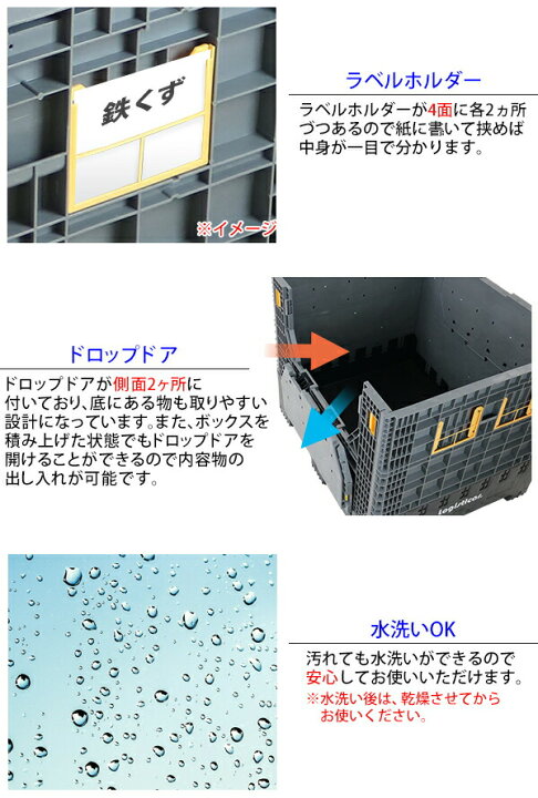 楽天市場】送料無料 パレットボックス コンテナパレット 折りたたみ 