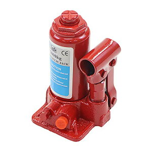 送料無料 選べる2カラー 油圧式 ボトルジャッキ 定格荷重約2t 約2.0t 約2000kg 1台 単品 油圧ジャッキ だるまジャッキ ダルマジャッキ ジャッキ 手動 安全弁付き ジャッキアップ タイヤ交換 工具