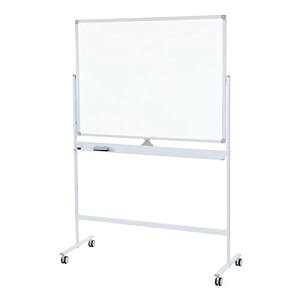 送料無料 ホワイトボード 脚付き 高さ2段階 高さ調節 1200×900mm 両面 ハイグレードモデル 選べるフレームカラー ストッパー付キャスター 回転式 W1200×H900mm 120×90cm トレイ マーカー イレーザー