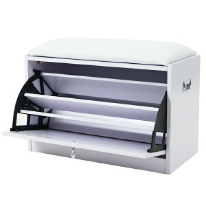 シューズボックス シューズラック 白 靴箱 下駄箱 靴収納 エントランスベンチ シューズキャビネット 玄関 玄関収納 靴 木製 収納スツール フラップ 下足入れ 靴入れ 補助椅子 腰掛け 腰かけ