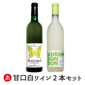 ［あす楽］日本ワイン セット【甘口・白ワイン 2本セット】 送料無料 甘口 白ワイン 甲州ワイン 国産 山梨ワイン 奥野田 くらむぼん 女子会 フルーティー 花見 Japanese wine