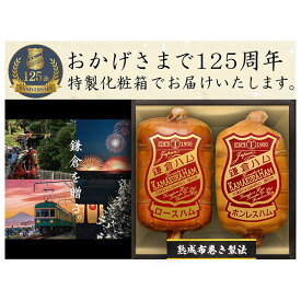 [ 鎌倉ハム 富岡商会 ギフト 10％off ]《 創業125周年 》布巻ハム【 鎌倉ハム 富岡商会 伝統の熟成布巻きロースハム・ボンレスハム 2本セット KDA-1203S 】 送料無料 日本ハム ハム 贈り物 贈答品 ハム 詰め合わせ ギフト 寒中御見舞