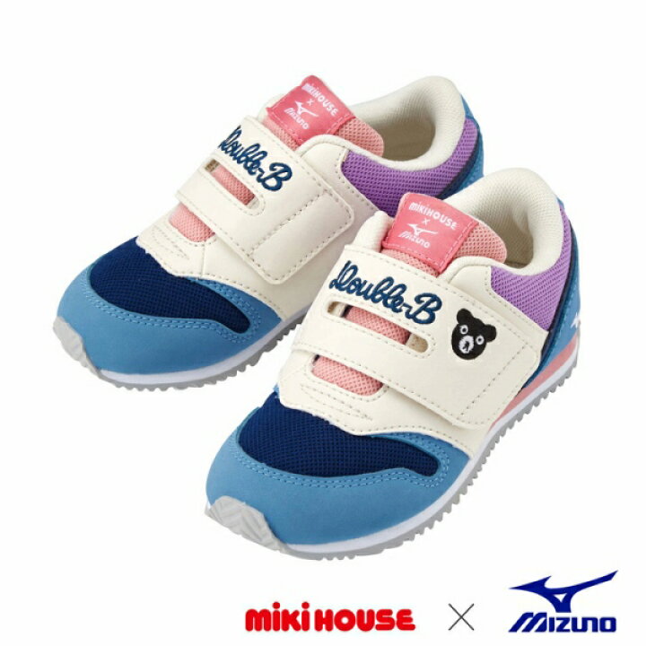 ミキハウス正規販売店/ミキハウス ダブルビー mikihouse ミキハウス×ミズノ☆コラボキッズシューズ(16cm-21cm) アタックワン ミキハウス ダブルB スニーカー 靴 シューズ 男の子 20.0
