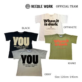 ●30%OFFセール●ニードルワーク（NEEDL WORK）OFFICIAL TEAM　ビッグ　ロゴ　プリント　半袖　Tシャツ(120・130・140）　アウトレット