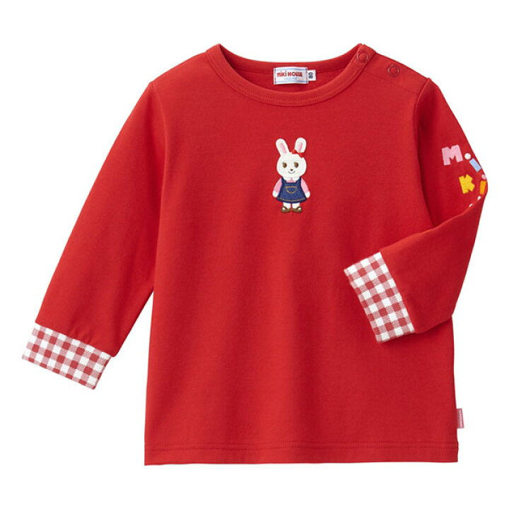 楽天市場】期間限定P6倍○ミキハウス mikihouse うさこ 袖ロゴ 刺繍  