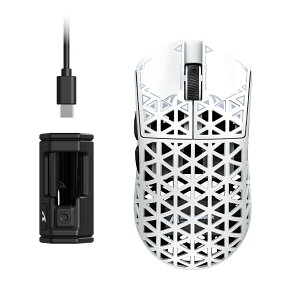 ATTACK SHARK R5Ultra �J�[�{���t�@�C�o�[�Q�[�~���O�}�E�X �X�[�p�[���C�g42g PAW3950MAX�Z���T�[ Nordic52840 8K�|�[�����O���[�g���C�����X/�L��/Bluetooth 3���[�h42000DPI 8K�����Ή�FPS �}�C�N���X�C�b�` 