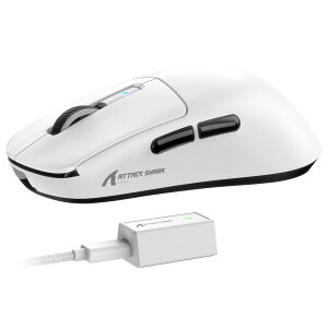 ATTACK SHARK R6 39g���y�ʃQ�[�~���O�}�E�X�A8000Hz�A42000DPI�ANordic 52840 MCU�AFPS�Q�[���Ή� PixArt PAW3950MAX�Q�[�~���O�Z���T�[�A3���[�h�A����BT/2.4G���C�����X/�L���A�X���R�[�e�B���O�A���w�}�C�N��