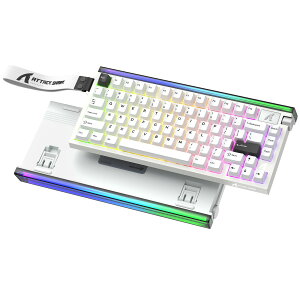 ATTACK SHARK R85HE �Q�[�~���O�L�[�{�[�h �R�X�p �L�����s�b�h�g���K�[ �L�[�{�[�h 8000Hz������ �|�[�����O���[�g ���C�X�C�b�` RT0.005mm RGB �L�[�{�[�h 75%���C�A�E�g �m�u�t�� HIFI 1600���FRGB���[�h