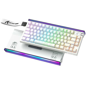 ATTACK SHARK R85HE �Q�[�~���O�L�[�{�[�h �L�� ���s�b�h�g���K�[ �L�[�{�[�h 8000Hz �|�[�����O���[�g ���C�X�C�b�` RT0.005mm RGB �L�[�{�[�h 75%���C�A�E�g �m�u�t�� 1600���FRGB���[�h���C�g���� PBT�L