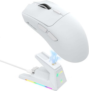 ATTACK SHARK X1 �Q�[�~���O�}�E�X 49g���y�� ���C�����X Bluetooth 2.4GHz �L�� �O�͐ڑ� PAW3395PRO�Z���T�[ 40000DPI 50G�����x 1000Hz�|�[�����O���[�g �I���������w���X�C�b�` 1����ϋv RGB���C�[�d�h�b�N 