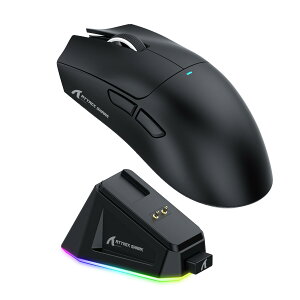 ATTACK SHARK X11 �Q�[�~���O�}�E�X ���C�����X ���� 2.4g/Bluetooth/USB-C ���y��63g 22000DPI �[�d�h�b�N�t�� �A���`�X���b�v�e�[�v�t�� �ő�65���ԓ��� �Z�K�擾�ς�