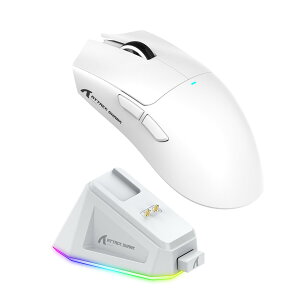 ATTACK SHARK X11 �Q�[�~���O�}�E�X ���C�����X ���� 2.4g/Bluetooth/USB-C ���y��63g 22000DPI �[�d�h�b�N�t�� �A���`�X���b�v�e�[�v�t�� �ő�65���ԓ��� �Z�K�擾�ς�