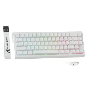 ATTACK SHARK X68PRO HE ���s�b�h�g���K�[ �L�[�{�[�h �Q�[�~���O�L�[�{�[�h �O�̐ڑ����[�h ���C�����X/Bluetooth/�L��8K ���C���X�C�b�` RT0.01mm 8K�|�[�����O���[�g RGB�L�[�{�[�h 60%���C�A�E�g �Q